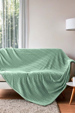 Plaid Arya - Sauge - 180 x 220 x 0,5 cm