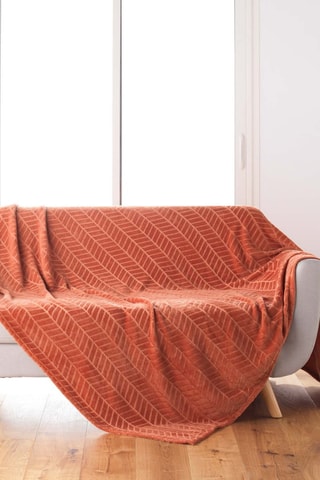 Plaid Arya - Terracotta - 180 x 220 cm