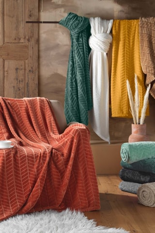 Plaid Arya - Terracotta - 180 x 220 cm