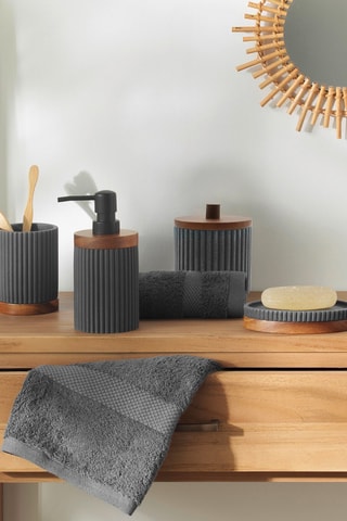 Pot à cotons Niagara - Anthracite et naturel