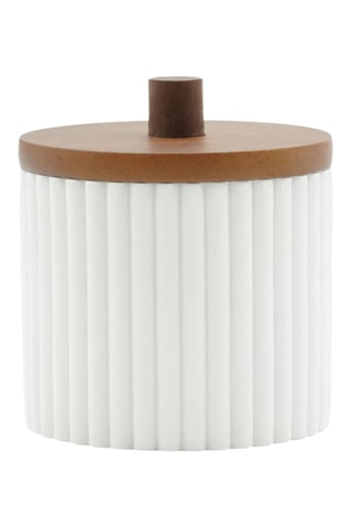 Pot à cotons Niagara - Blanc et naturel