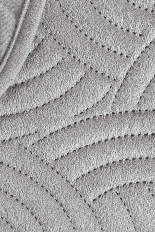 Couvre-lit et taies d'oreiller en velours Solange - Gris