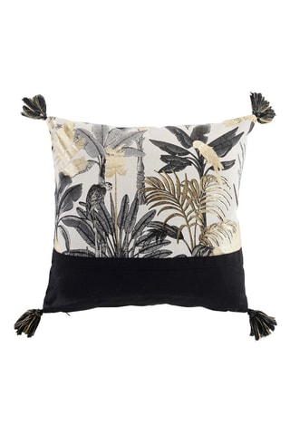 Coussin déhoussable compressé Karaba - Noir - 40 x 40 cm