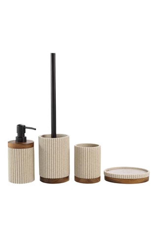 Brosse WC Niagara - Beige et naturel