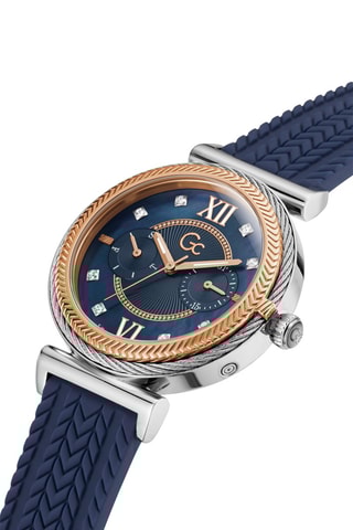 Montre à quartz en silicone, nacre et ornée de cristaux Swarovski