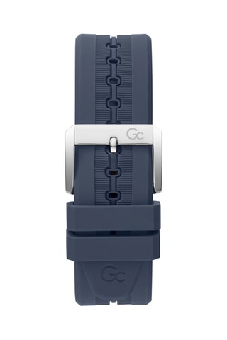 Montre à quartz en silicone - Chronographe - Bleu marine et argenté 