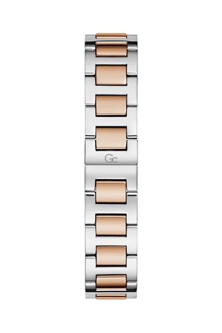 Montre à quartz en acier - Argenté et rose doré