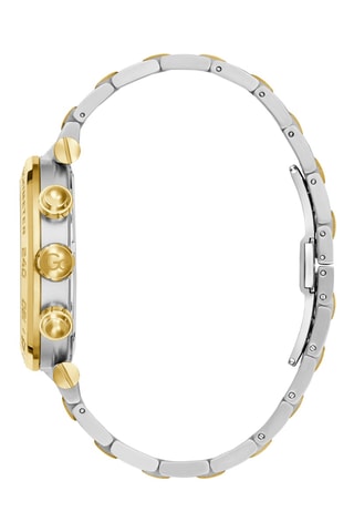 Montre en acier - Tachymètre - Argenté et doré