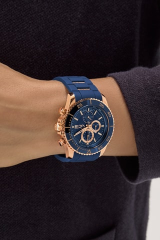 Montre en silicone - Tachymètre - Bleu