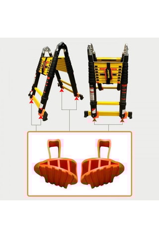 Par de capa-patins para pés antiderrapantes para escada ou escadote telescópico Woerther