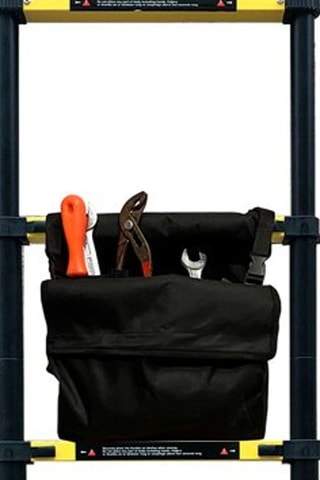 Echelle-escabeau télescopique Grafitek, housse et sac porte-outils - 5 m et 2,50 m