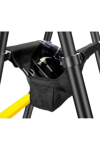 Echelle-escabeau télescopique Grafitek, housse et sac porte-outils - 5 m et 2,50 m