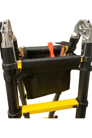 Echelle-escabeau télescopique Grafitek, housse et sac porte-outils - 5,60 m et 2,80 m