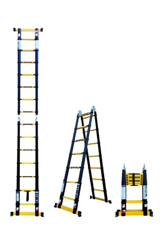 Echelle-escabeau télescopique Grafitek 4,40 m et 2,20 m
