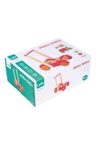 Trotteur avec blocs colorés en bois 30 pièces - 
Dès 1 an