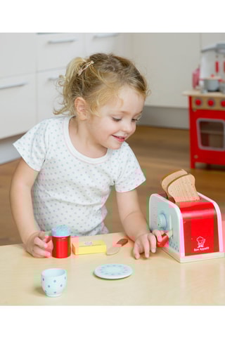 Conjunto torradeira de madeira -  A partir dos 3 anos