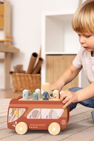 Bus à tirer en bois - Dès 2 ans