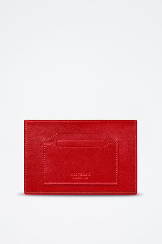 Porte-cartes en nubuck - Rouge