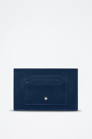 Porte-cartes en cuir - Bleu marine