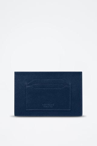 Porte-cartes en cuir - Bleu marine