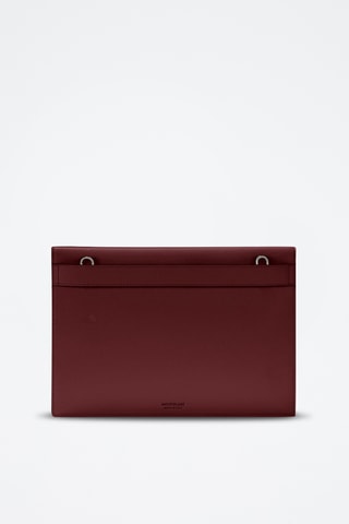 Pochette en cuir - Bordeaux