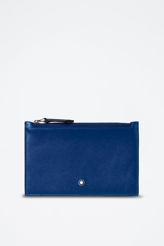 Porte-cartes en cuir - Bleu