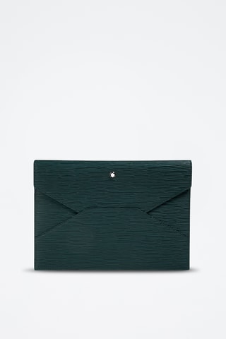 Pochette en cuir - Vert foncé