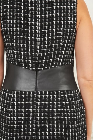 Robe fourreau en tweed Secret tweed - Noir et blanc