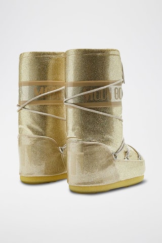 Botas com purpurinas Icon - Dourado e castanho