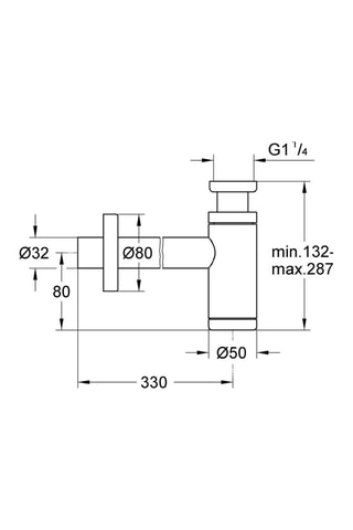 Siphon pour lavabo 1 1/4