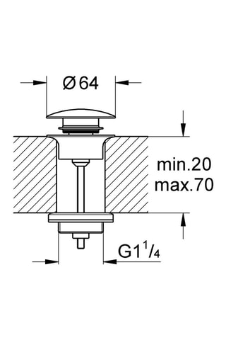 Bonde de vidage clic-clac