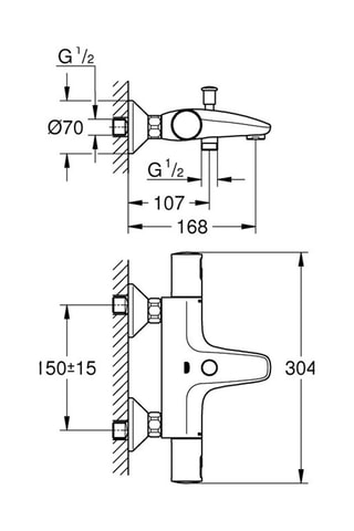 Mitigeur de douche thermostatique Precision Start