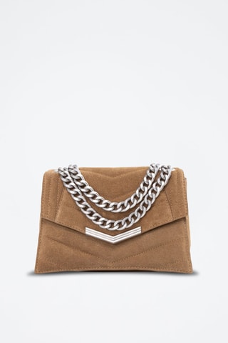 Sac à main en cuir de veau - Marron - IKKS