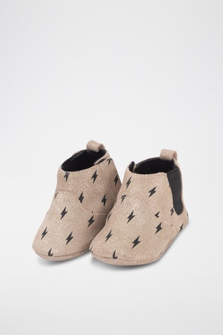 Chaussons en cuir de veau - Beige - IKKS Junior