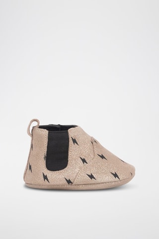 Chaussons en cuir de veau - Beige - IKKS Junior