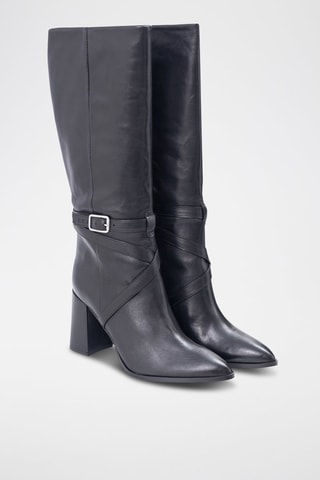 Bottes en cuir - Noir - IKKS