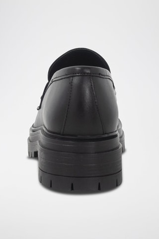 Mocassins à talons  en cuir - Noir - I.Code
