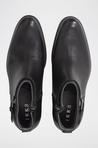 Boots en cuir de veau - Marron foncé - IKKS