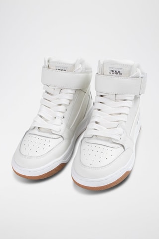 Baskets montantes en cuir de veau - Blanc - IKKS