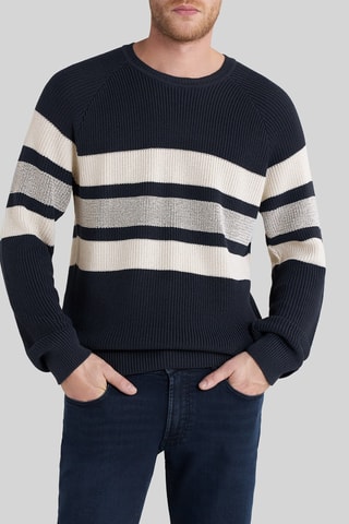 Pull - Bleu marine et écru - IKKS