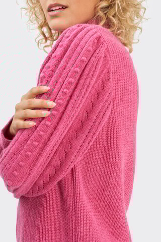 Pull en laine et alpaga - Rose - I.Code