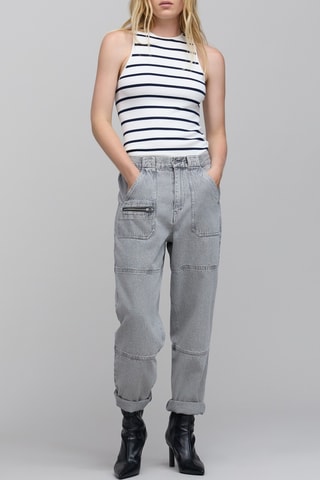 Top - Blanc et bleu marine - IKKS