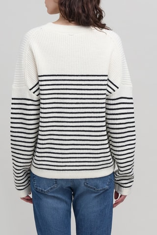 Pull en laine - Blanc et noir - IKKS