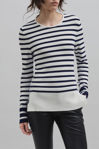 Pull - Blanc et bleu marine - IKKS
