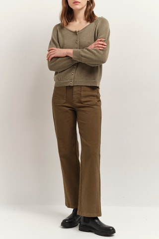 Cardigan en lin - Kaki - One Step