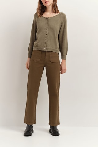 Cardigan en lin - Kaki - One Step