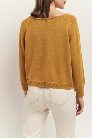 Cardigan en lin - Moutarde - One Step