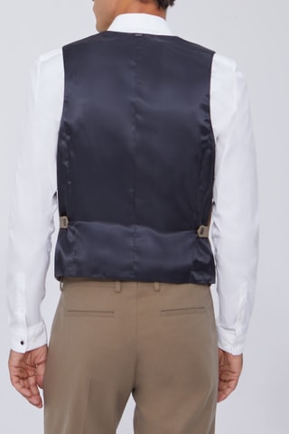 Gilet de costume en laine - Beige - IKKS