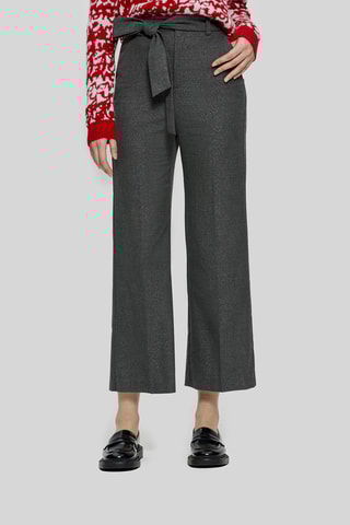 Pantalon taille haute 7/8 - Anthracite chiné - IKKS