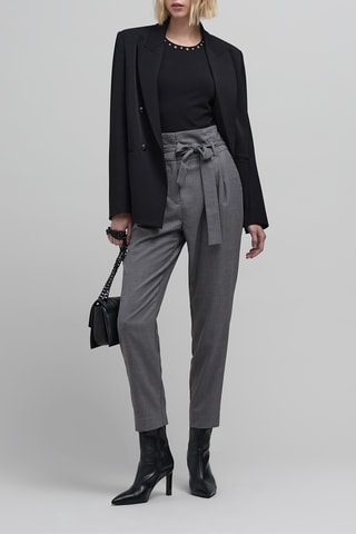 Pantalon carotte taille haute - Gris - IKKS